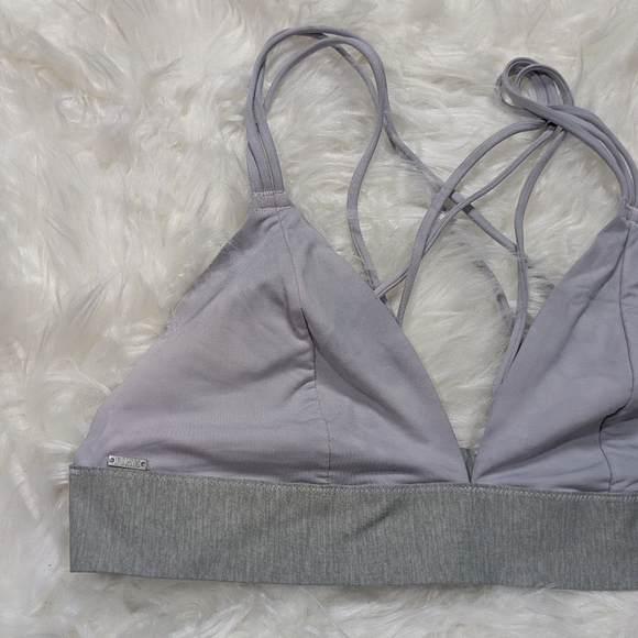 Victoria's Secret PINK Lilac Purple Strappy Back Triangle Bralette Size‎ Large - Picture 3 of 6